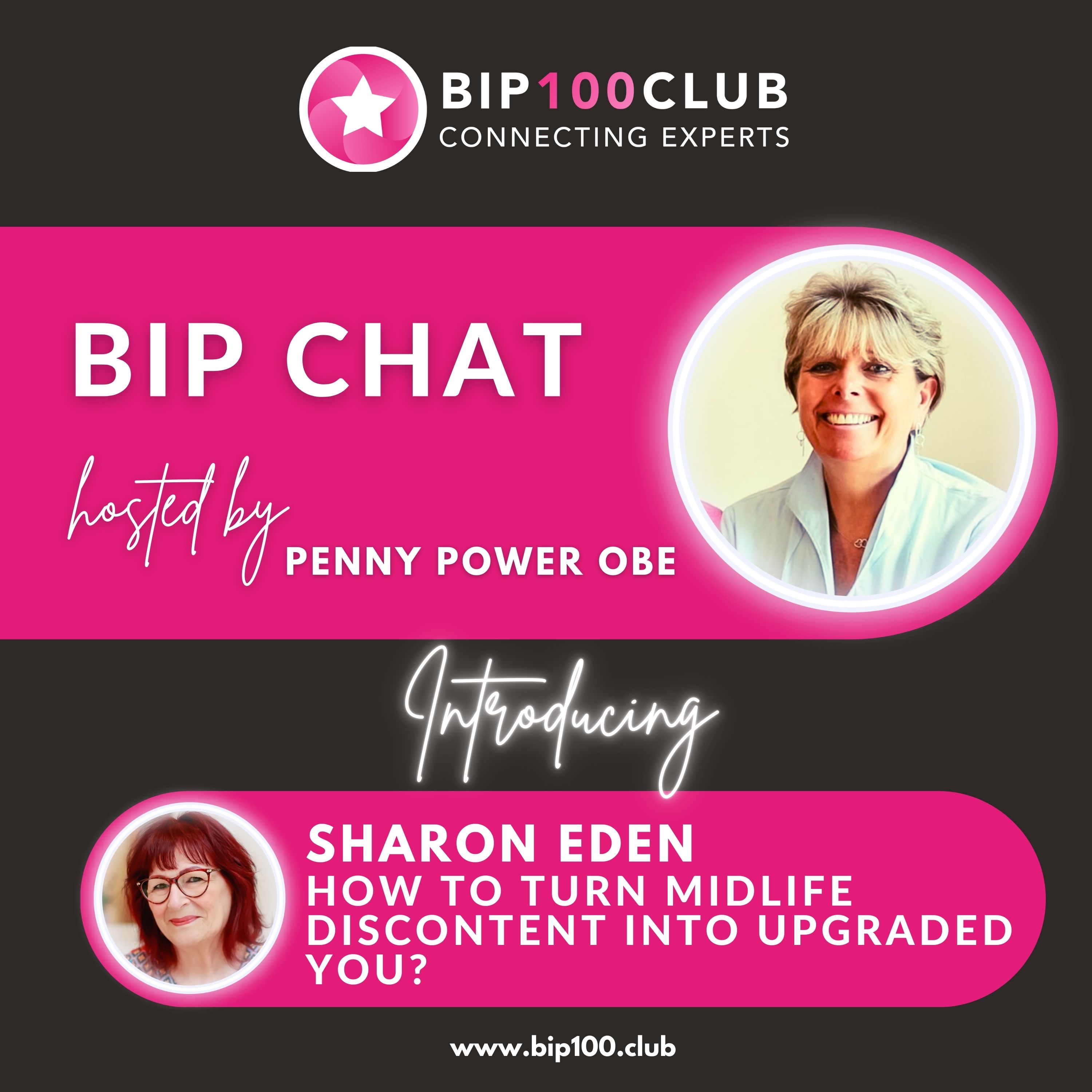 BIP Chat with Sharon Eden: How to turn midlife discontent into upgraded you?